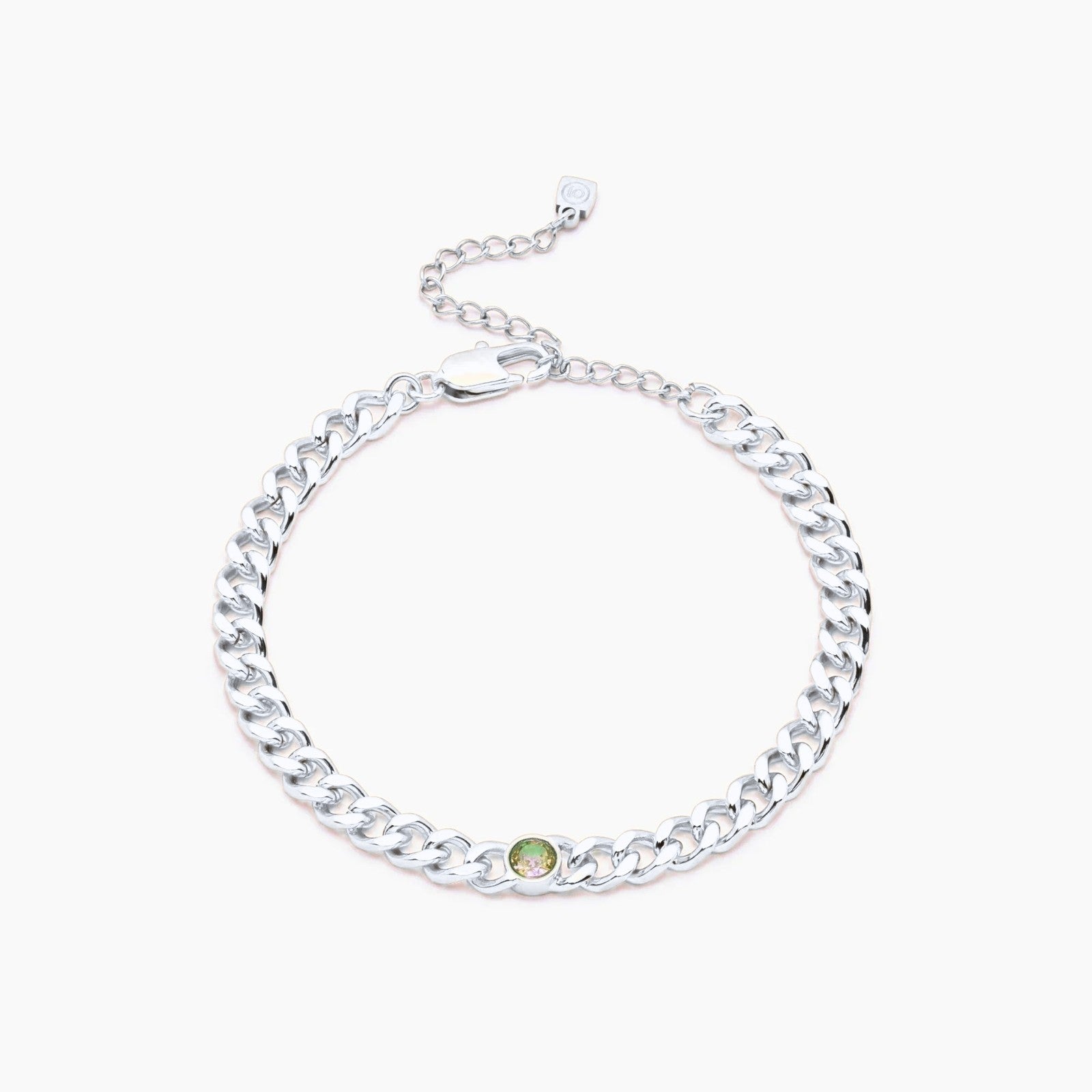 curb-chain-birthstone-bracelet — Silver / Nov-Citrine