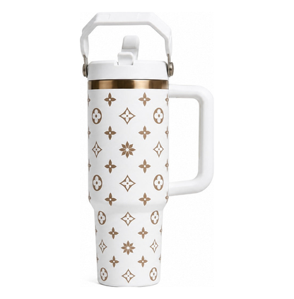 Luxury Flip Straw Tumbler – Premium Travel Cup