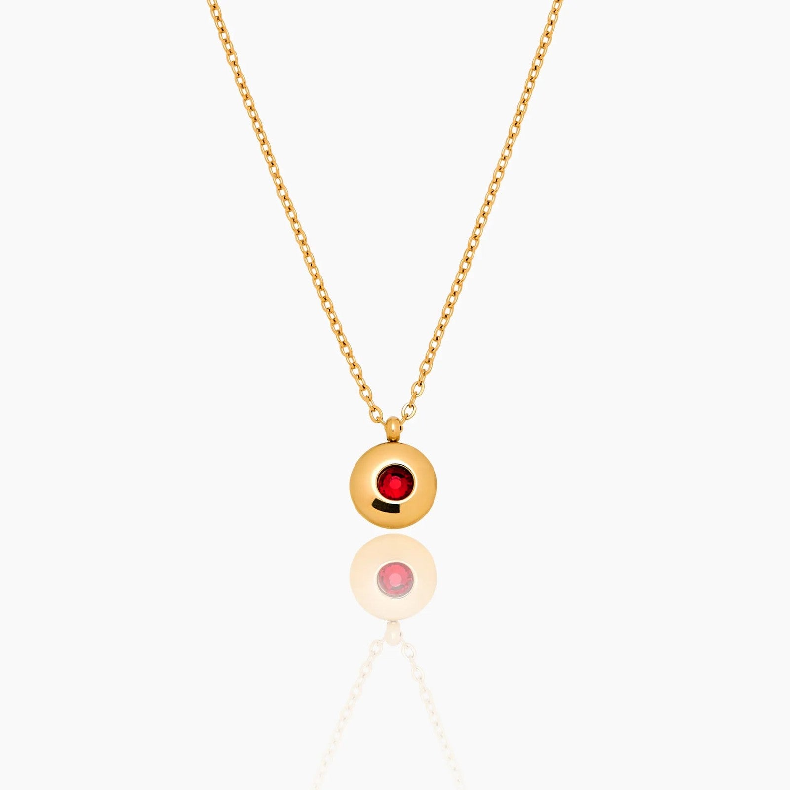 mini-birthstone-pendant-necklace — Gold / Jan-Garnet