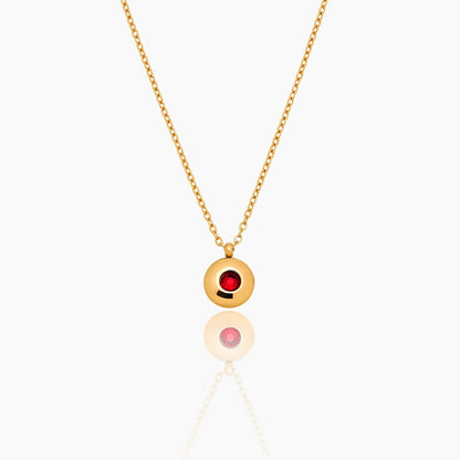 mini-birthstone-pendant-necklace — Gold / Jan-Garnet
