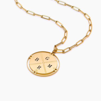 Personalised compass necklace gold and silver — Olivia Jewelry
